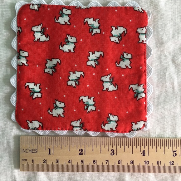 ✨Handmade Vintage-style Scottie Dog Coasters, set of 2✨ - Picture 12 of 13